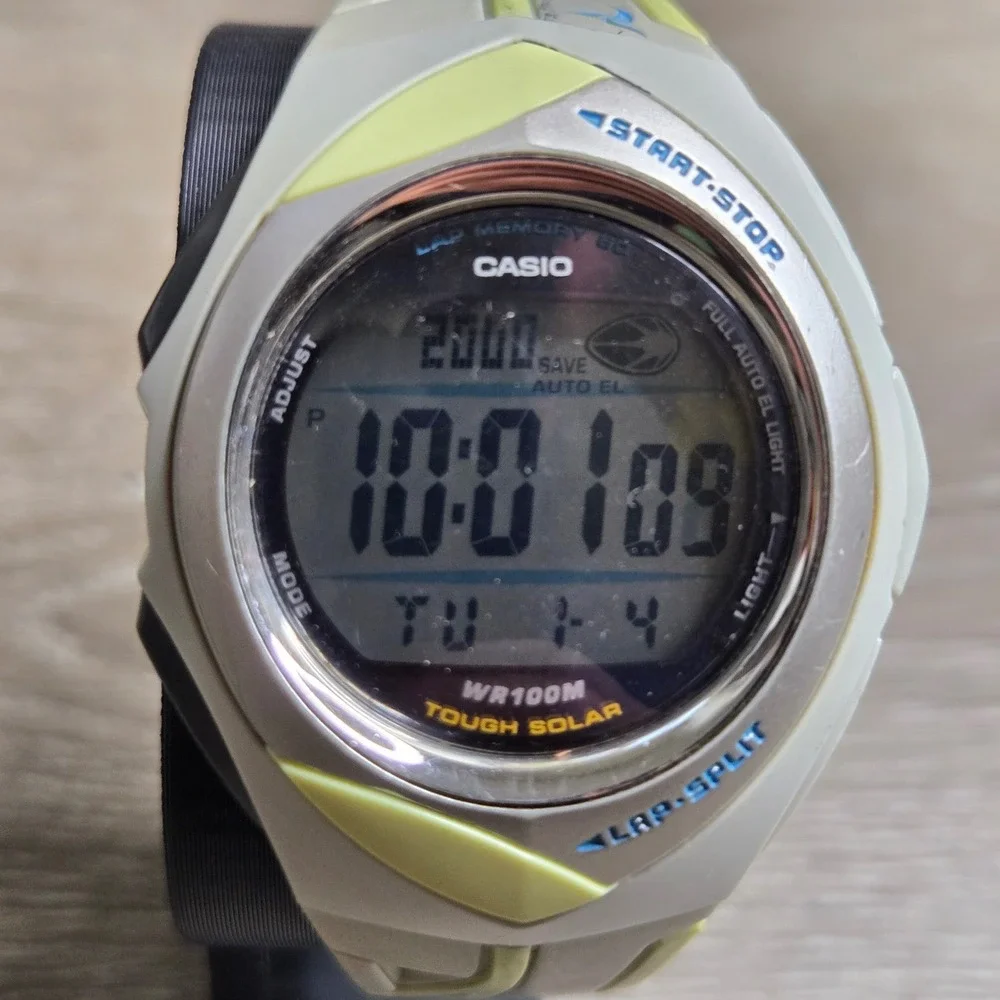 Casio PHYS STR-200 Tough Solar Digital Watch WR100M Lap Memory 60 Tested